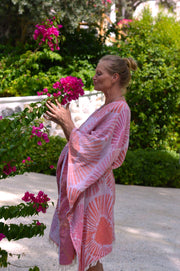 Boho Kimono Kleid ALYA für Frauen - Einheitsgröße (36 bis 44)