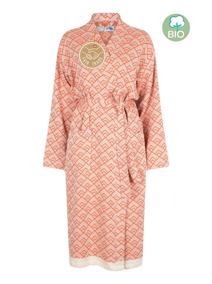 Luxe badjas voor dames en heren in kimono-stijl - GEO - biologisch katoen